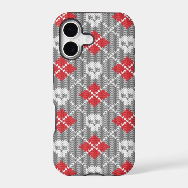 Knitted pattern with skulls (Back)