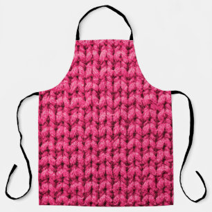 Knitted pink background. Yarn texture. Vertical kn Apron