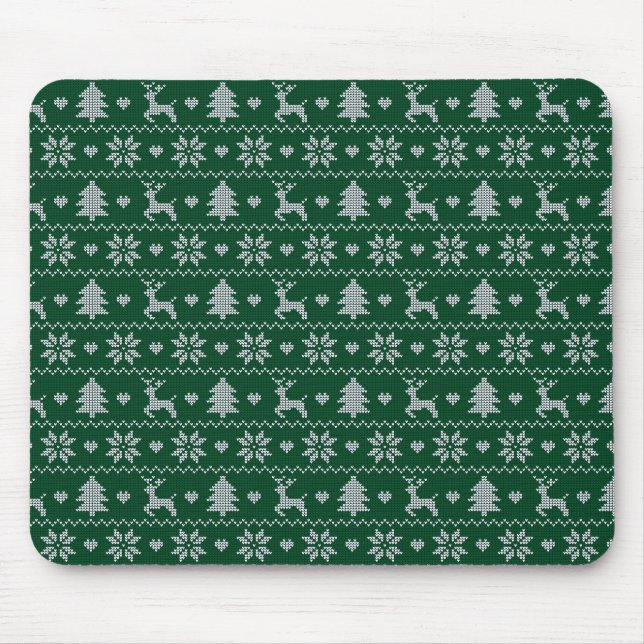 Knitted seamless Christmas pattern Mouse Pad (Front)