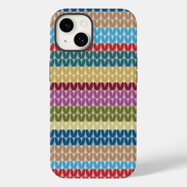 Knitted Style Striped Case-Mate iPhone Case (Back)