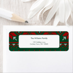 Knitted Sweater Pattern Return Address Label