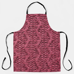 Knitted sweater texture, cherry purple. apron