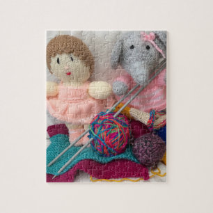 Knitted Toys and Knitting Jigsaw Puzzle