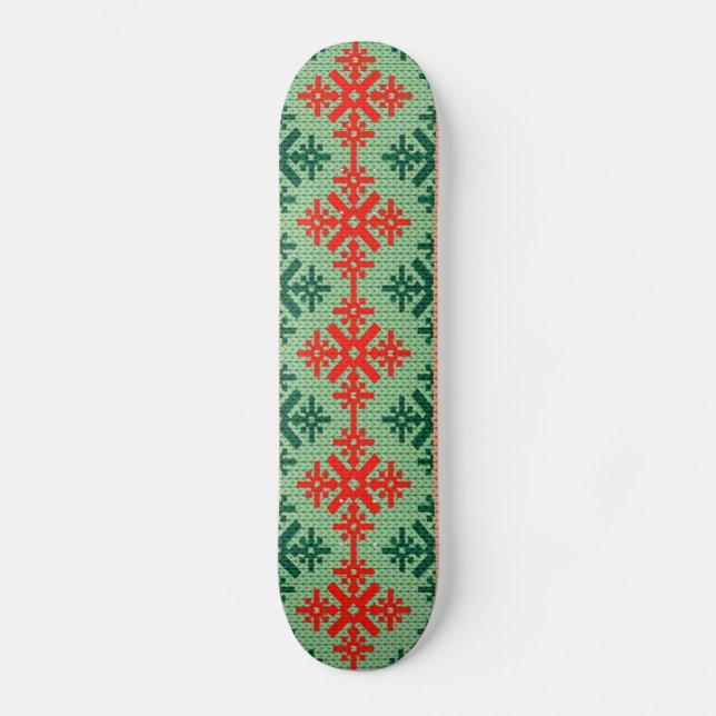 knitted ugly Christmas sweater Skateboard (Front)