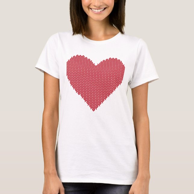 Knitted Warm Heart Tshirt (Front)