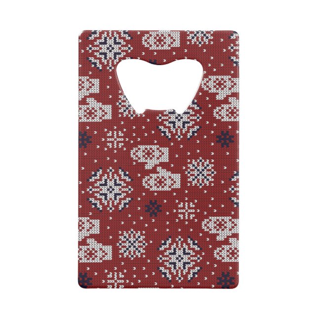 Knitted Winter Christmas Decorative Pattern (Front)