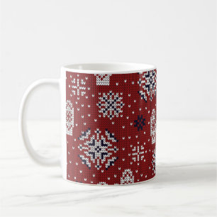 Knitted Winter Christmas Decorative Pattern Coffee Mug
