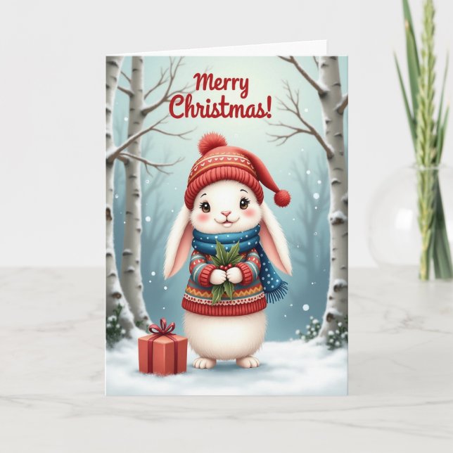 Knitted Winter Creature Card (Front)