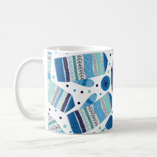 Knitted Winterwear: Cosy Seamless Pattern. Coffee Mug