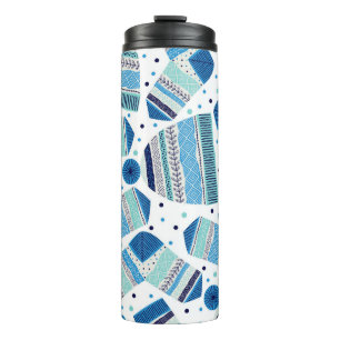 Knitted Winterwear: Cosy Seamless Pattern. Thermal Tumbler