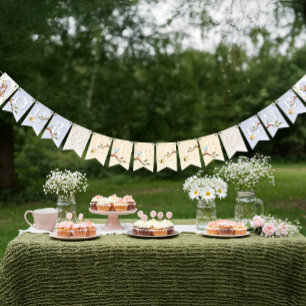 Knitted Woodland Bear Little baby Boy Cub Shower Bunting