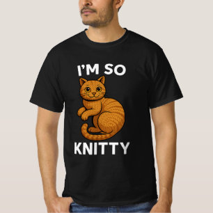 Knitted Wool Cat I'm So Knitty T-Shirt