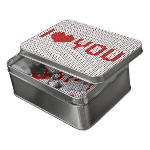 Knitted Wool Look I love you Valentines Day Jigsaw Puzzle