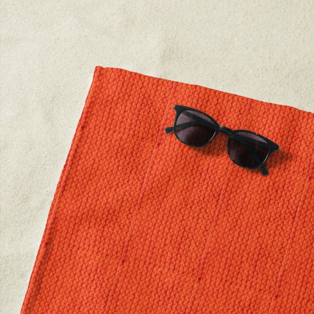 Knitted wool pattern beach towel (In Situ)