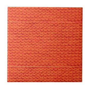Knitted wool pattern ceramic tile