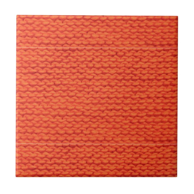 Knitted wool pattern ceramic tile (Front)