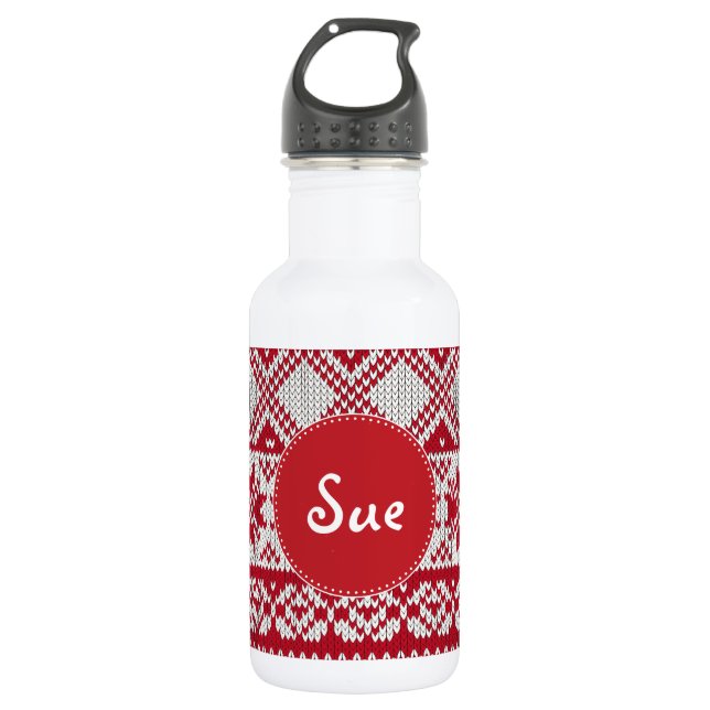 Knitted Xmas 532 Ml Water Bottle (Front)