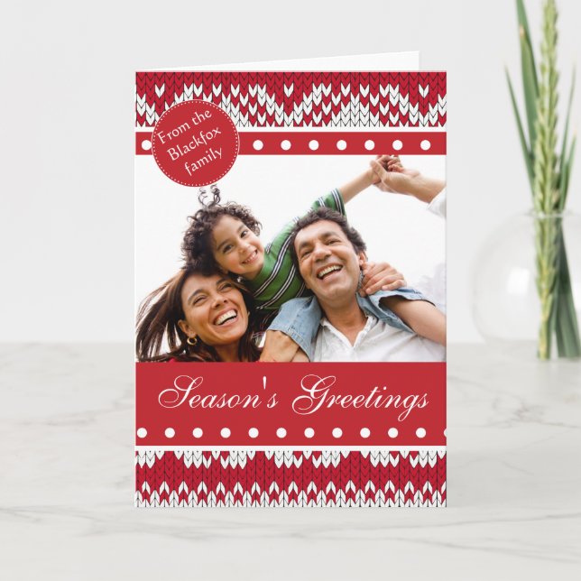 Knitted Xmas Holiday Card (Front)