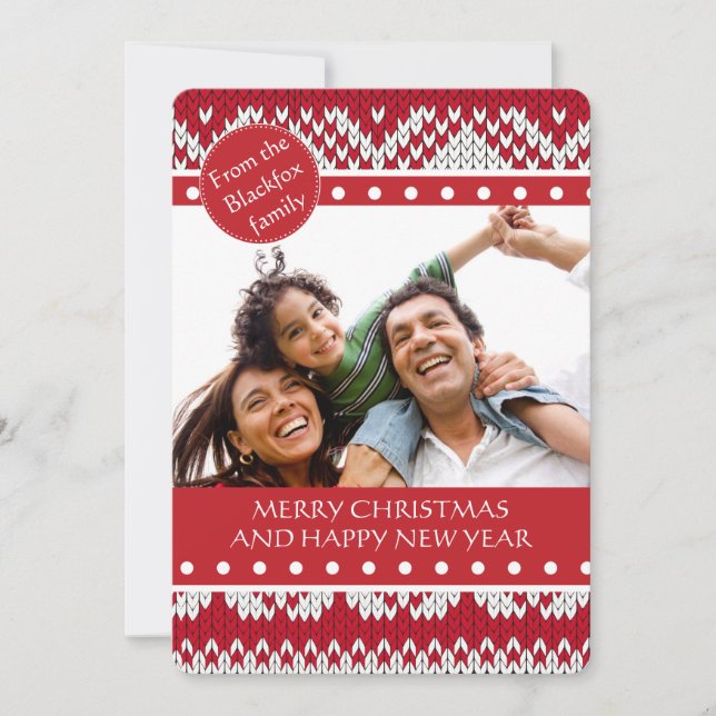 Knitted Xmas Holiday Card (Front)