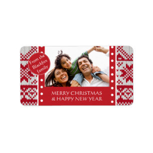 Knitted Xmas Label