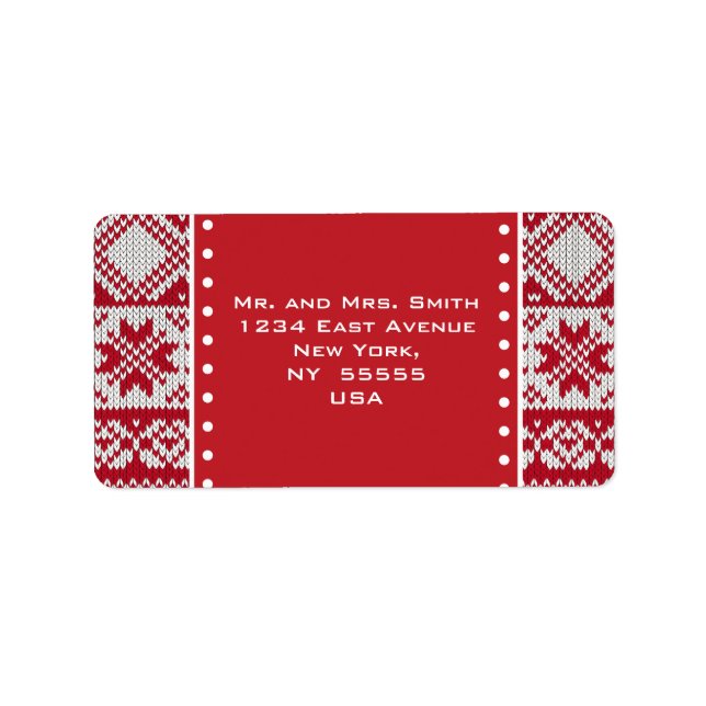 Knitted Xmas Label (Front)