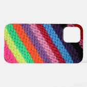 Knitted yarn stripes iPhone case (Back Horizontal)
