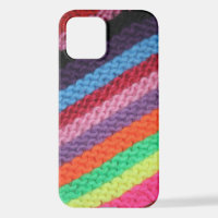 Knitted yarn stripes