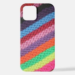 Knitted yarn stripes iPhone 12 case
