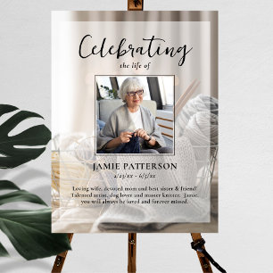 Knitter, Crafts, Celebration of Life Funeral Photo Poster