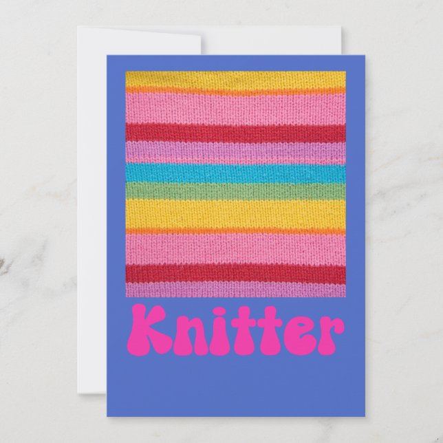 Knitter, Crochet Lovers Print Invitation (Front)