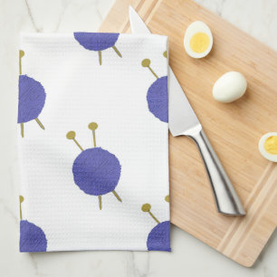 Knitter Knitting Themed Tea Towel