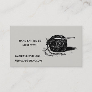 Knitters business card