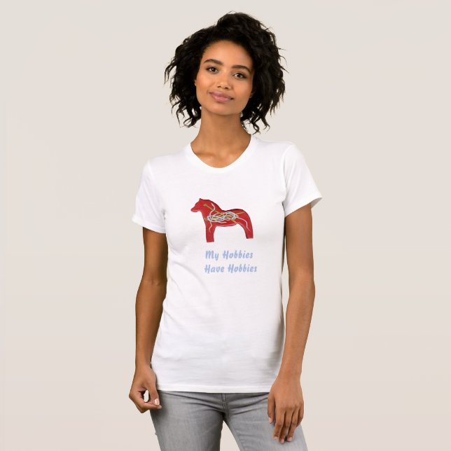 Knitters Dala Horse T-Shirt (Front Full)