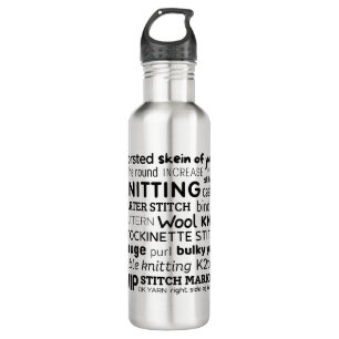 Knitter's Favourite Words Stainless Water Bottle