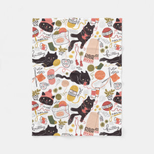 Knitter's  fleece blanket