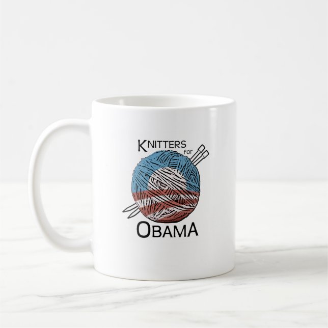 Knitters for Obama Mug #1 (Left)