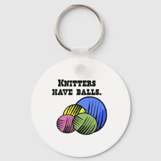 knitters have balls key ring