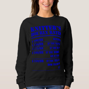 Knitter's Hourly Rate Knitting Crocheting Labor C Sweatshirt
