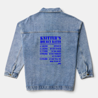 Knitter's Hourly Rate  Knitting Crocheting Labour  Denim Jacket