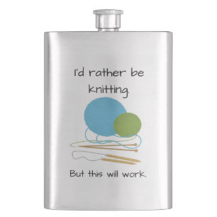 Knitter's humour flask