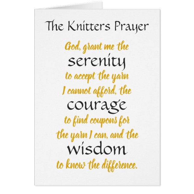 Knitters Prayer Funny (Front)