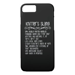 Knitter's Slang Funny Knitting Case-Mate iPhone Case