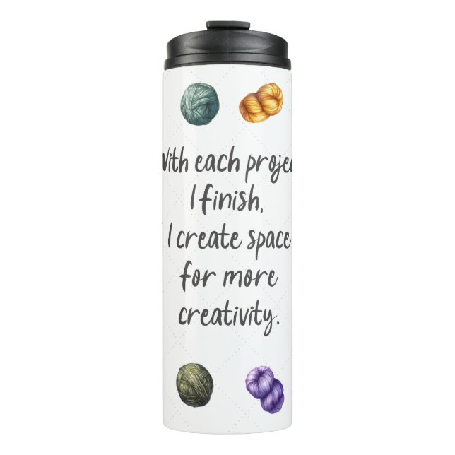 Knitting Affirmation Travel Mug (Front)