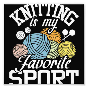 Knitting Because Murder Is Wrong  Photo Print