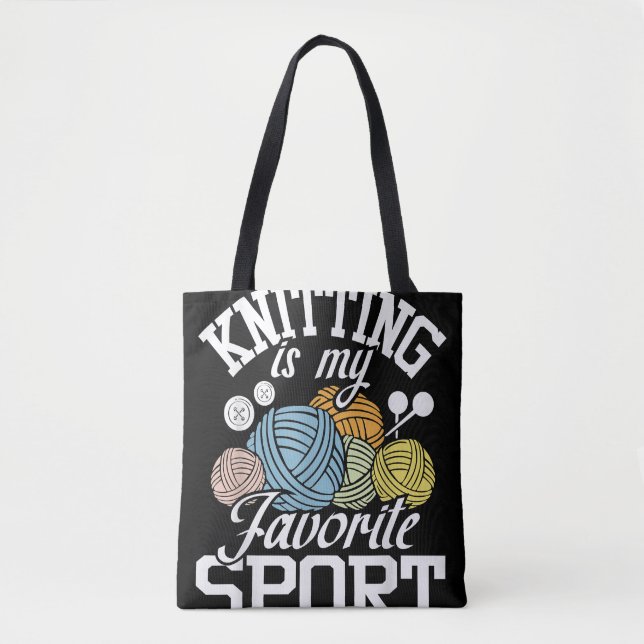 Knitting Because Murder Is Wrong  Tote Bag (Front)