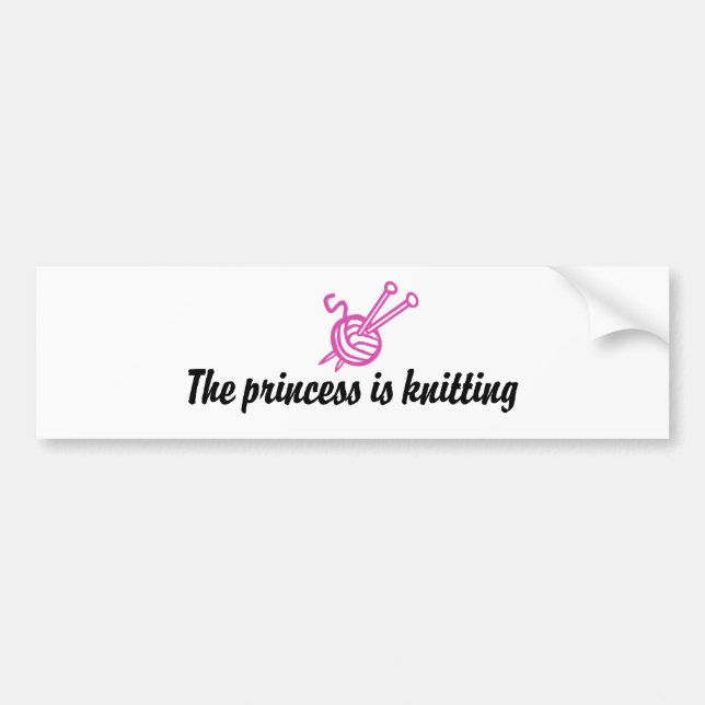 Knitting Bumper Sticker (Front)