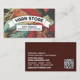 Knitting Bundle, Knitting Store, Yarn Store Business Card