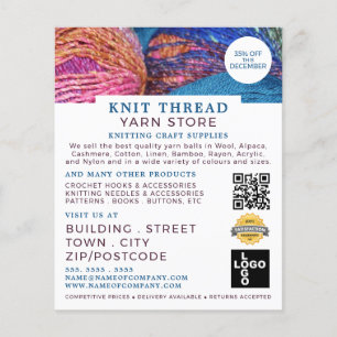 Knitting Bundles, Knitting Store, Yarn Store Flyer