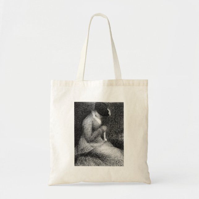 Knitting by Georges Seurat Tote Bag (Front)