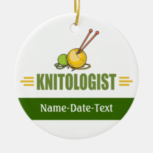 Knitting Ceramic Ornament